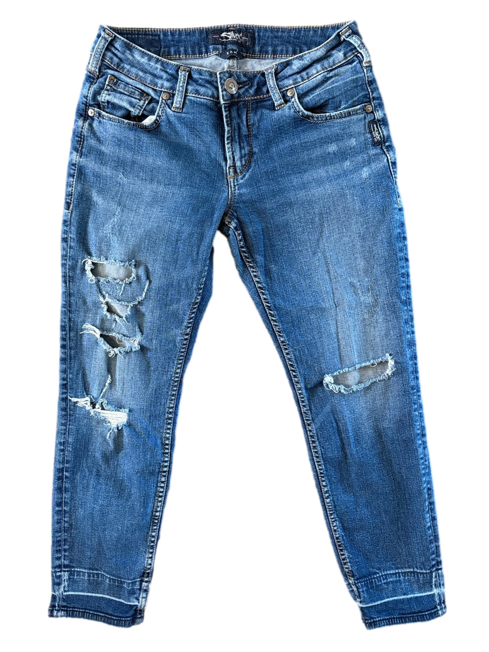 Silver Jeans Sam Jeans Size W27 L27 Distressed